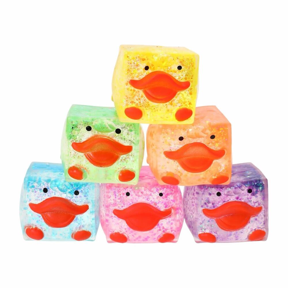 🔥Squishy Duck Cube 2" Square Yellow BNWT🔥